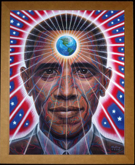 alex grey wallpaper. Alex Grey painting Obama!